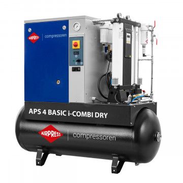 Skrutkový kompresor APS 4 Basic i-Combi Dry 10 bar 4 KM/3 kW 366 l/min 200L s adsorpčným filtračným setom OFAG3