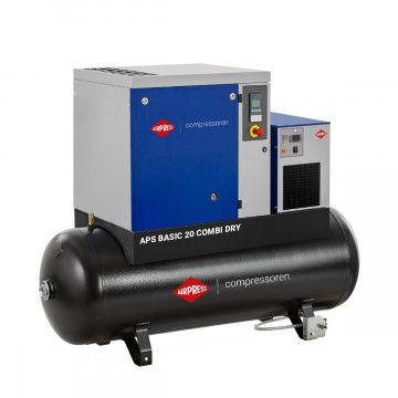 Skrutkový kompresor APS 20 Basic Combi Dry 10 bar 20 KM/15 kW 1680 l/min 500 l