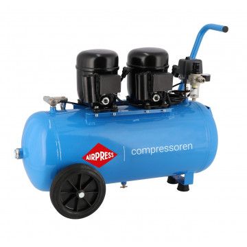 Tichý dvojpiestový kompresor L 100-50 8 bar 1 KM/0.74 kW 64 l/min 50 l
