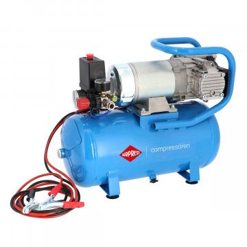 Tichý bezolejový dvojpiestový kompresor DC 24-225/15 10 bar 0.75 KM/0.55 kW 24V 180 l/min 15 l
