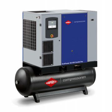 Skrutkový kompresor EcoPower 20D IVR Combi Dry 13 bar 20 HP/15 kW 816 - 2880 l/min 500 l