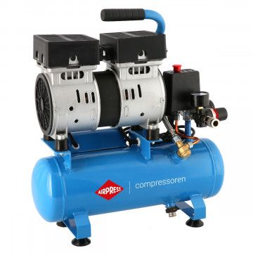 Malý bezolejový dvojpiestový kompresor L 6-105 8 bar 0,6 HP/0,45 kW 48 l/min 6 l tichý